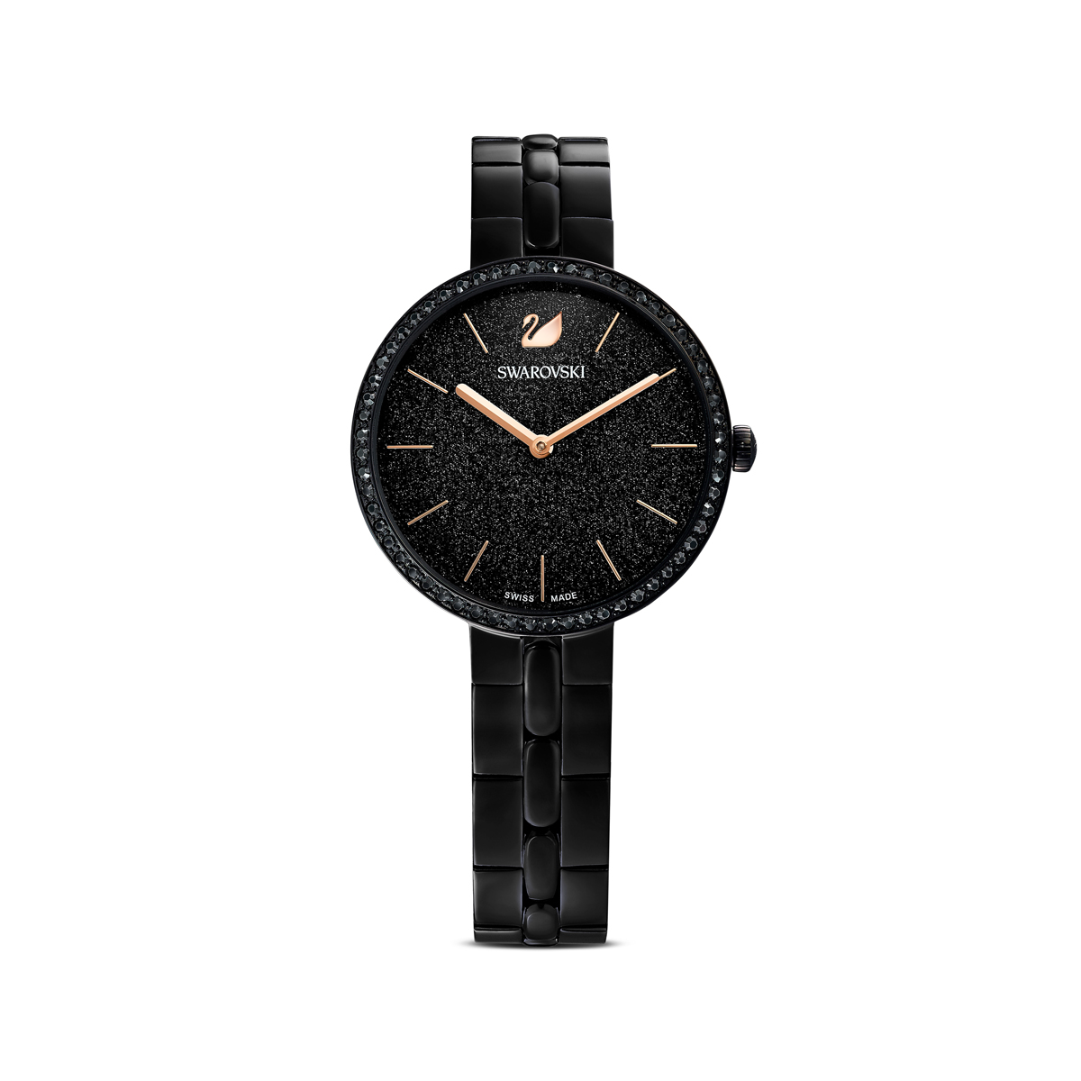 Swarovski Cosmopolitan Watch, Metal Bracelet, Black, Black